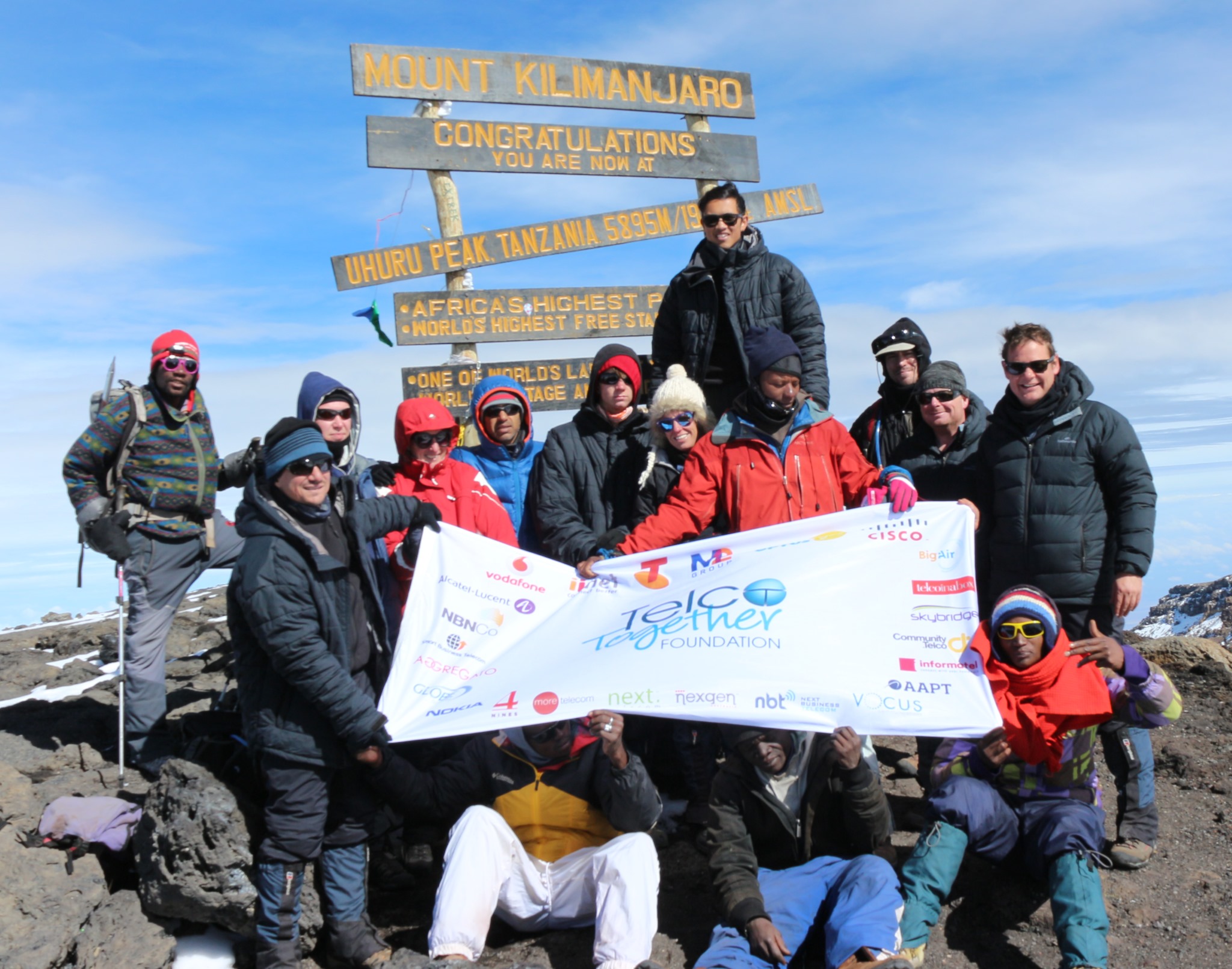 As crazy as it sounds, we set off again in March 2015 to fundraise for the <a href='http://www.telcotogether.org.au' target='blank'><b>Telco Together Foundation</b></a> by climbing Mount Kilimanjaro - this time the <a href='/kilimanjaro-2015-the-lemosho-route/'>Lemosho Route</a>. All funds raised go directly to the Foundation's worthy recipients - <b>Second Bite</b>, <b>Inspire</b>, <b>Red Dust Role Models</b> & <b>Sports Without Borders</b>.
